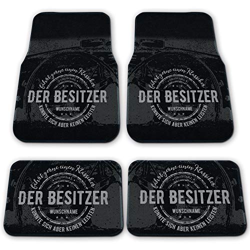 Sunnywall Autofußmatten Automatte - individuell personalisiert 2er-Set-hinten Oldtimer - Konnte...