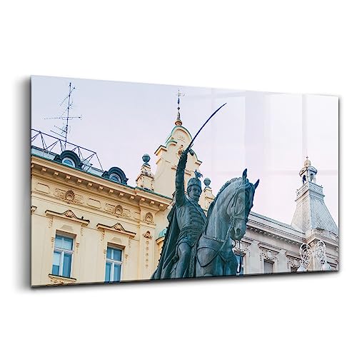Peinture sur verre Wallfluent 100x50cm art moderne monument Josip Jelacic