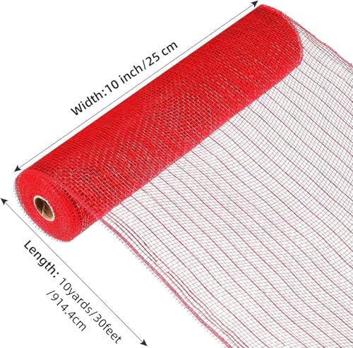 Jasnozielona tiulowa rolka – 10 m x 25 cm, wstążka siatkowa do dekoracji choinki, wieńców świątecznych, rękodzieła, akcesoriów odzieżowych