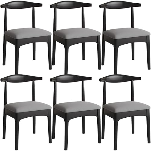 Miniatura 49 de YVYKFZD Solid Wood Dining Chairs Set, Armless Kitchen Chairs, Upholstered Dining Room Chair with Curved Back, Leisure Comfy Side Chair, for Living