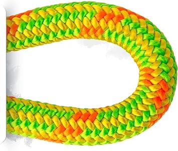 Pelican Rope Arborist Rope 11.8mm x 200Ft, USA Made High-Strength 24-Strands Static Climbing Rope - 5,400 lb Strength for Tree Climbing, Pulling, Outdoors & Swing - Yellow, Tight Spliced Eye