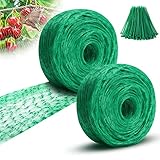 red antipajaros transparente 【Área máxima de cobertura 40m²】Malla Para árboles Frutales: 4 mx 10 m; tamaño de malla de la red de protección: 1,5 cm x 1,5 cm; bridas plastico verdes: 0,3 cm x 10 cm. Cuando los cuatro lados de la malla antipajaros plantacion están completamente enderezados, el área de la red plastico para pajaros es de 40M² y la cobertura es amplia, lo que puede satisfacer las necesidades básicas de la cobertura del huerto.