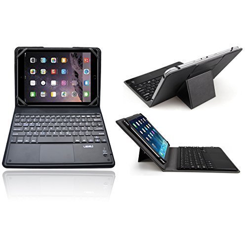 LEDELI Bluetooth Sin Hilos Teclado QWERTZ alemán con Funda Protectora Carcasa Funda Protectora Estuche para iPad - für 9,7" iPad Pro