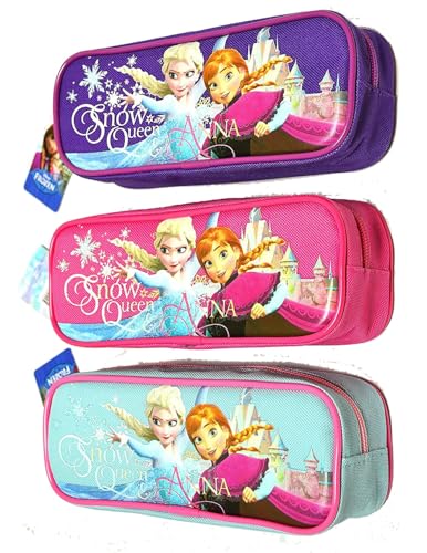 Image of Disney Frozen 1 Fabric Cases PencilCases with Assorted Designs and Colors and 12Pencils with Assorted Designs and Colors