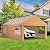 10'x20' Heavy Duty Carport Canopy Portable Garage Outdoor Shelter with Roll-up Windows, Sidewalls & Doors, UV Resistant and Waterproof for Car Truck Motorcycle