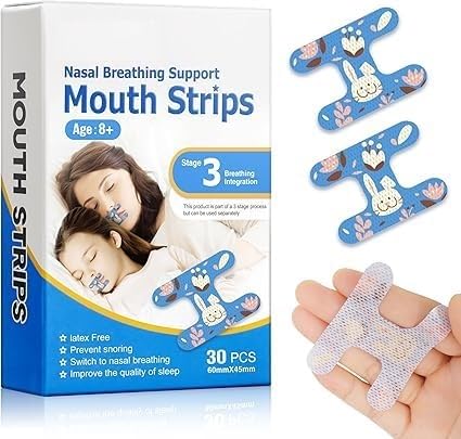 Sleep Strips, Mouth Tape for Sleeping Stop Snoring, Mouth Sleep Strips for Adults and Children, Better Nose Breathing Sleep Aids, Anti Snoring Sleep Strips, Disposable Mouth Strips Tape (Blue)-image-21