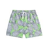 Cartoon Bedruckte Badehose für Kleinkinder Jungen, schnelltrocknend UV-Schutz Badeshorts für Strand und Pool, weicher Stoff mit elastischem Bund für Größen 6-24 Monate (Green, 3-4 Years)