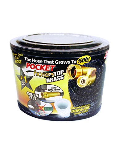 Pocket Hose Top Brass Expandable Garden Hose