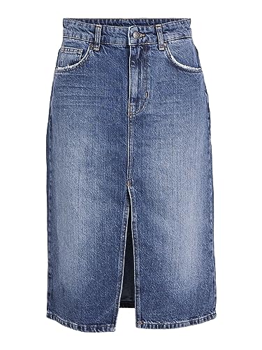 OBJECT Objharlow Midi Denim Skirt Noos Falda, Medio De Mezclilla Azul, M para Mujer