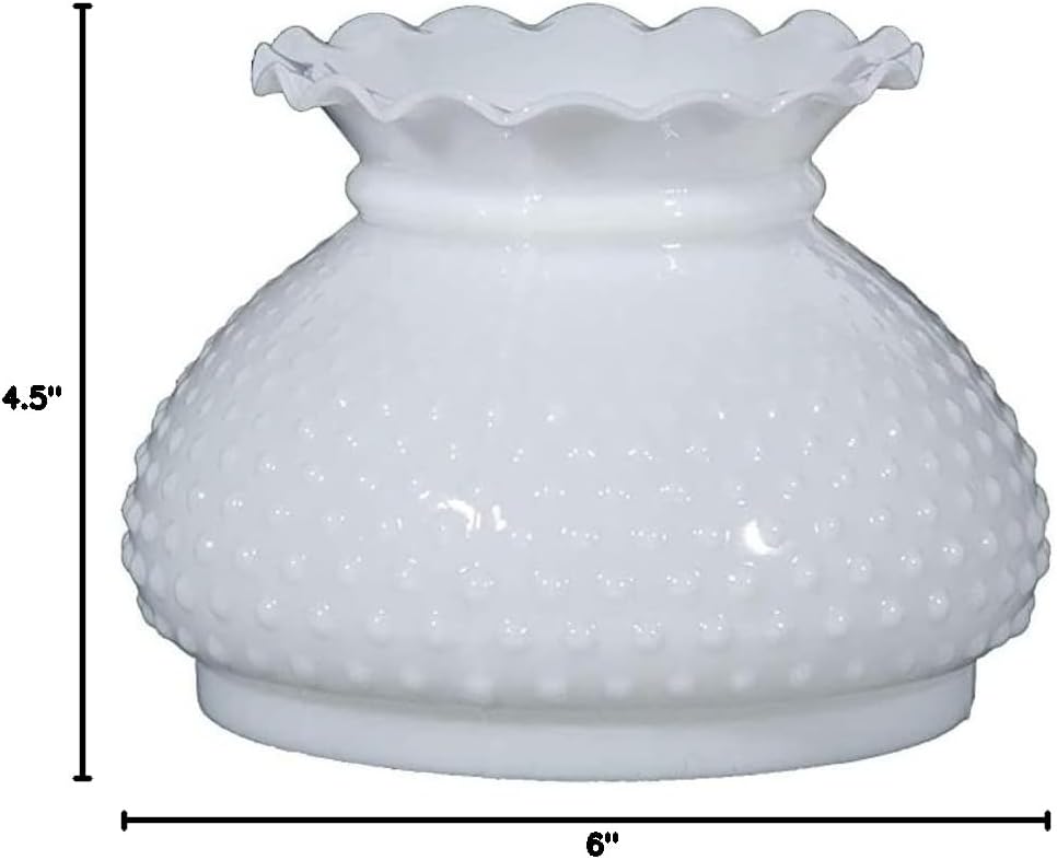 Opal Hobnail 6" Glass Lamp Shade