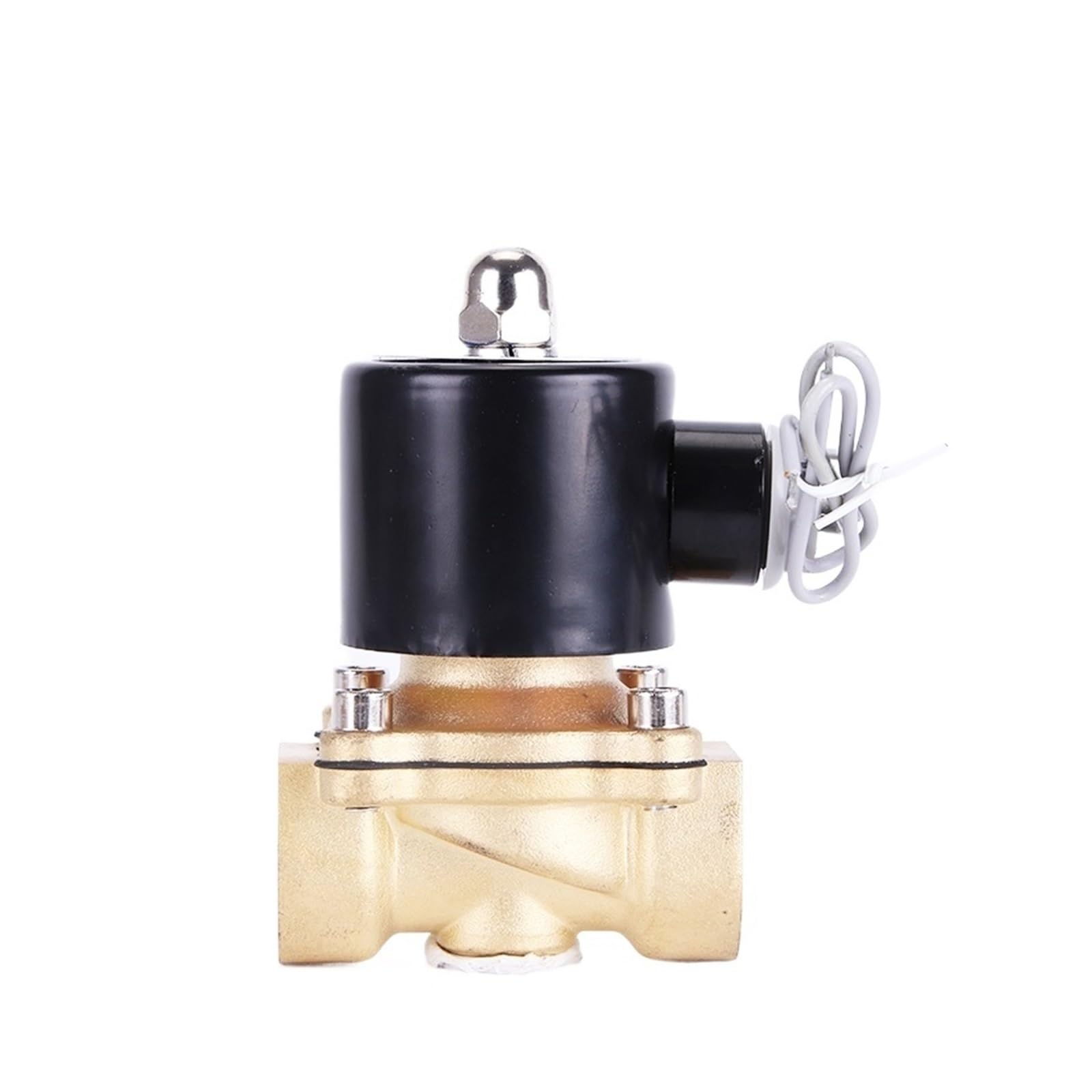 Válvula solenoide de latón DN32 automatizada para redes de agua domésticas y sistemas de riego