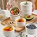 Ramekins Set with 6 Silicone Lids, Mothers Day Gifts Creme Brulee Making Set, Set of 6 Porcelain Ramekins, Oven Safe Covered Bowls & Soufflé Ramiken