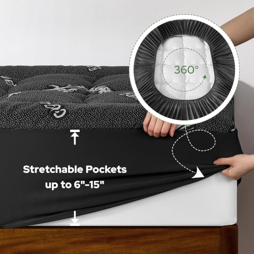 Image of BEDLORE Twin XL Mattress Topper , Pillow Top Mattress Pad