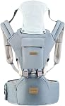 3 in 1 Ergonomic 360° Soft Baby Carrier, Baby Sling Comfortable Adjustable Positions, Fits All Newborn Toddler,HipSeat Infant Carrier, All Seasons,Perfect for Hiking Shopping Travelling