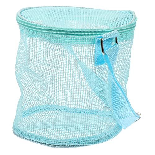 Portable Shell Storage Bag Mesh Beach Tote for Boys and Girls Beach Toys Camping Gear Capacity Lightweight Folds