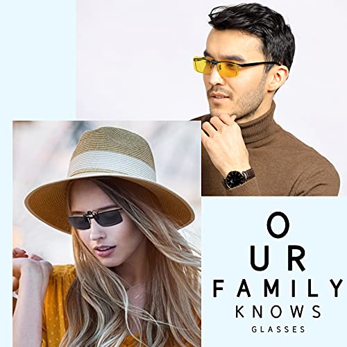 Image of LUFF Polarized /Night Vision Clip on Sunglasses /Myopia Glasses for Driving Black-Yellow