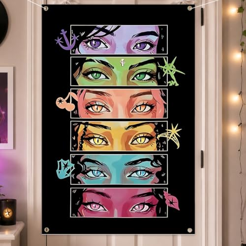 Katseye Backdrop Banner 90x60cm Mystic Eyes Wall Decoration Flag