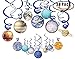 Solar System Hanging Swirl Decorations,Planets/Outer Space Party Supplies Decor Party Stremers Kids Birthday Decorations Ceiling Ornaments(30 PCS)