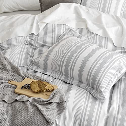 Bedsure US000166GQU Duvet Cover Queen Size - Reversible Striped Duvet Cover Set thumb #6