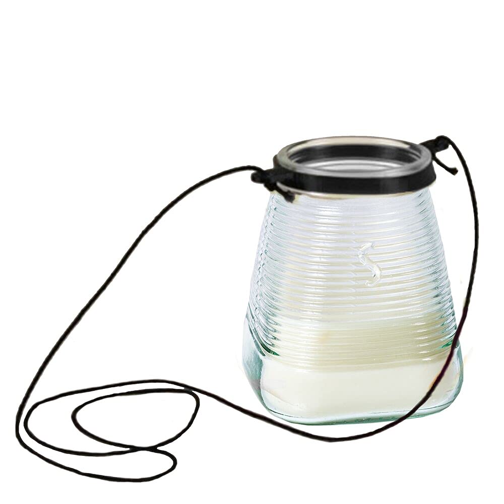 Kerzen für draußen 4 Stück - Outdoor-Duftkerze Ingwer Citronella zum Aufhängen - Perfekt für deinen Garten - im 4er Set - 45h Brenndauer - 9x9x9,8 cm