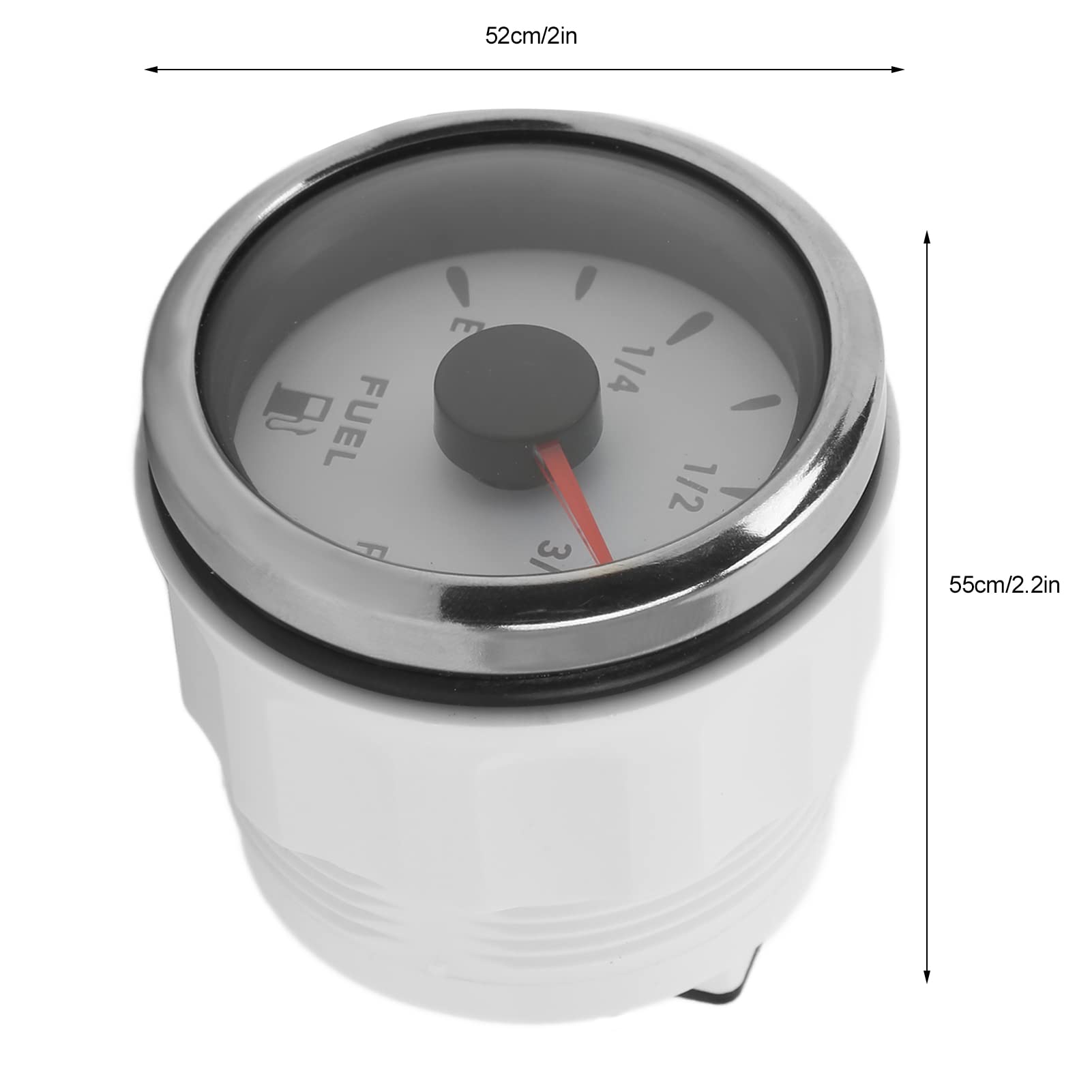 Misuratore serbatoio carburante, alta precisione 0‑190Ω Indicatore livello carburante Basso consumo energetico per barca per yacht per camper(bianco)