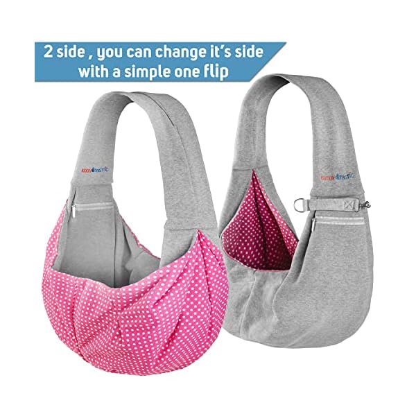 Grey Dog Sling with 2 Reversible Sides