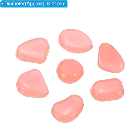 Miniatura 2 de MECCANIXITY 100 piedras brillantes de 8 a 0.433 in, decoración en la oscuridad, piedras luminosas, decoración de bricolaje rojo decorativo para