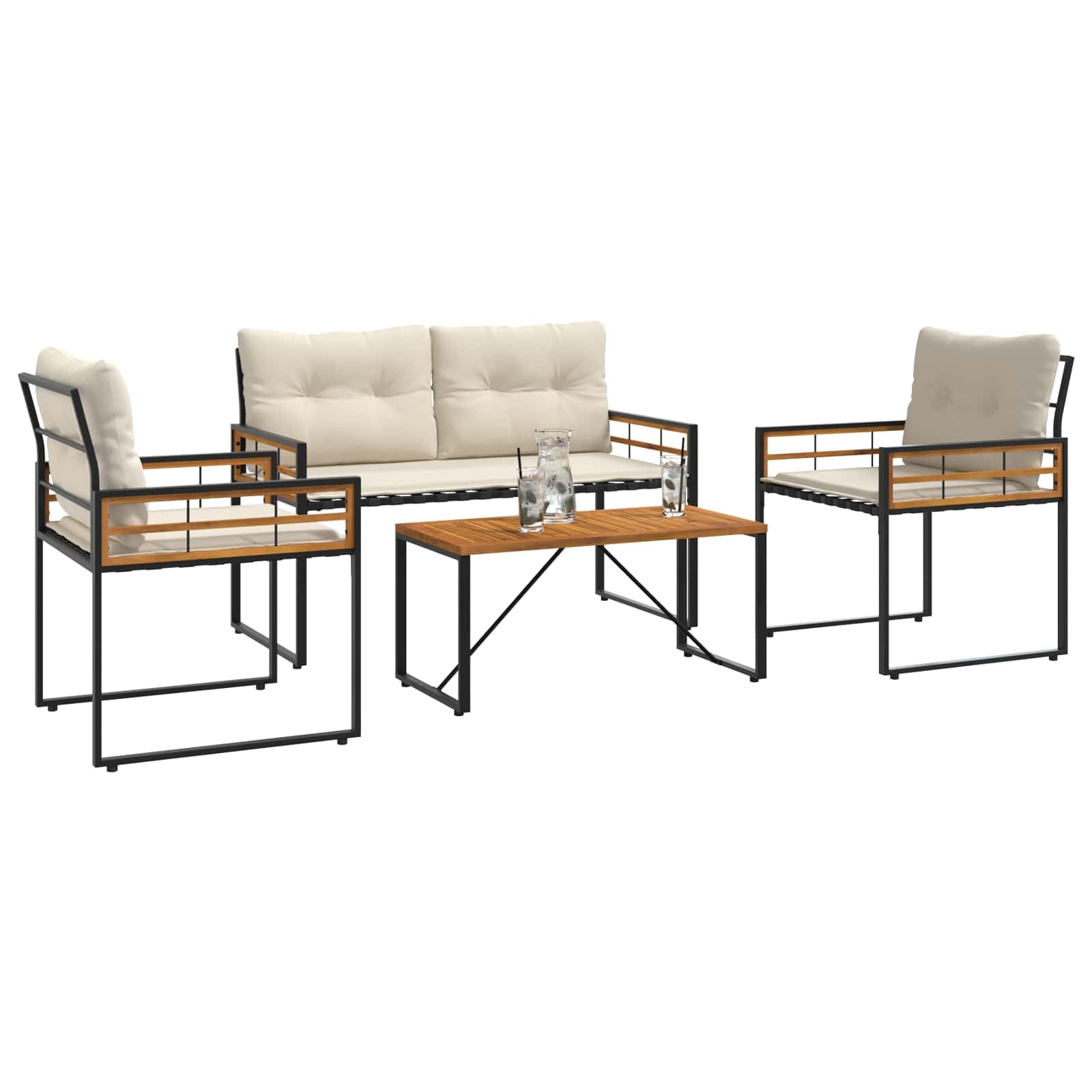 Mobilier terrasse avec coussin pour salon de jardin moderne gain de place
