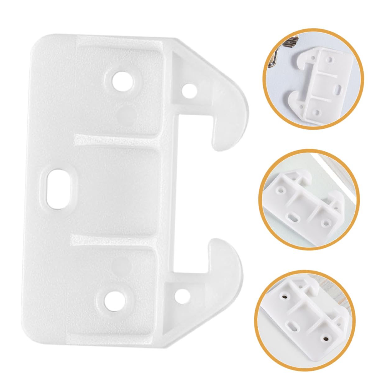 STOBAZA Plastic Crab Hook Drawer Guides 6pcs Set Dresser Rails Replacement Easy Install Drawer Track Guides