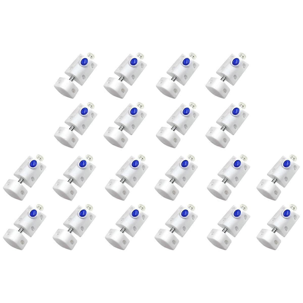 Joyhappst Image Color 20Pcs Multi-Functional Cabinet Spring Latch For Doors Furniture Hardware White