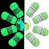4 Rolls Glow in The Dark Yarn, Knitting Luminous Yarn 55yd, Sewing Suppliers Crocheting DIY Crafts Y