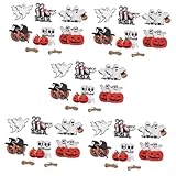 Cabilock 5 Sätze Halloween-holzanhänger Halloween-Party-hängeetikett Mini-Etiketten -verzierung Geschenkanhänger -versorgung Haushaltsgeräte -DIY-anhänger