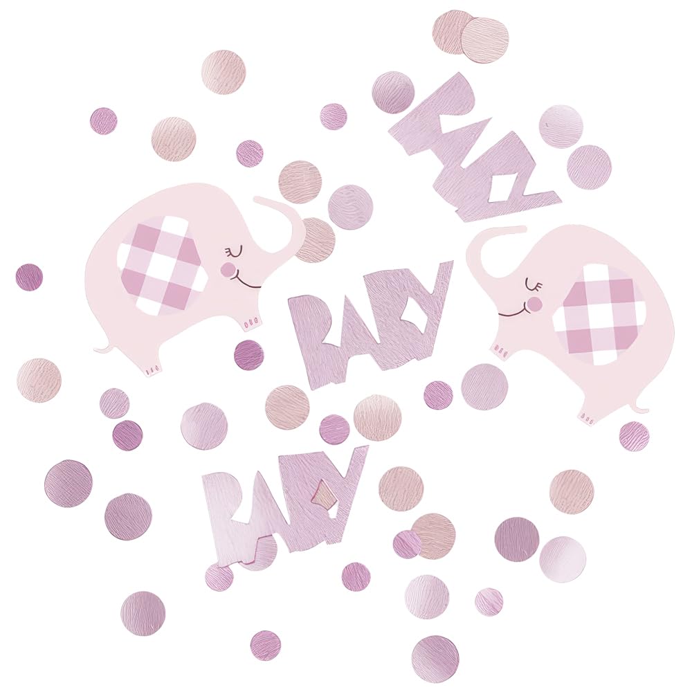 Pink Floral Elephant Confetti