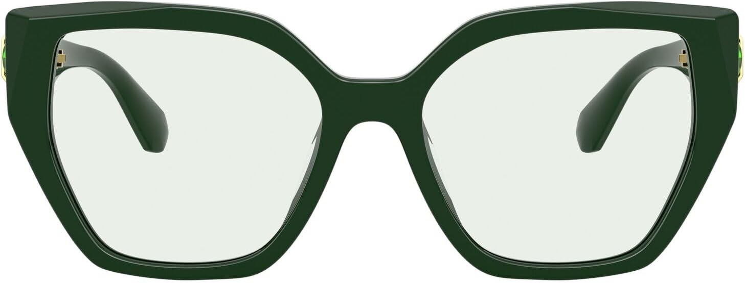 Swarovski Women's SK6044U Universal Fit Transitions Hexagonal Sunglasses, Dark Green/Transition Green Polarized, 56 mm