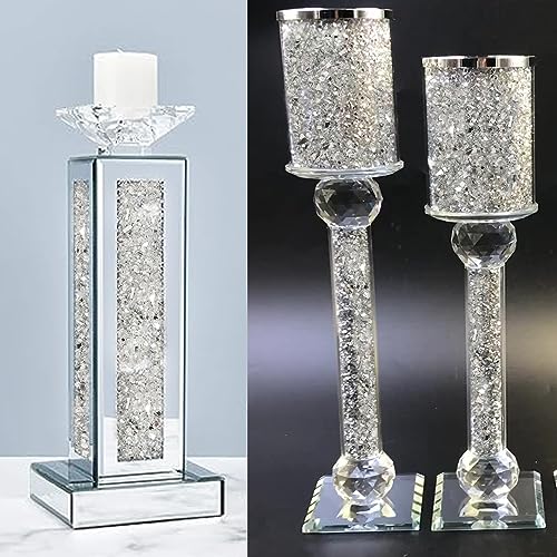 Image of 15 OZ Crushed Glass Sand Broken Mirror Pieces for Resin Art,Crafts | Crush Terrarium Stones,Home Deocr,Candle Holder Decorations