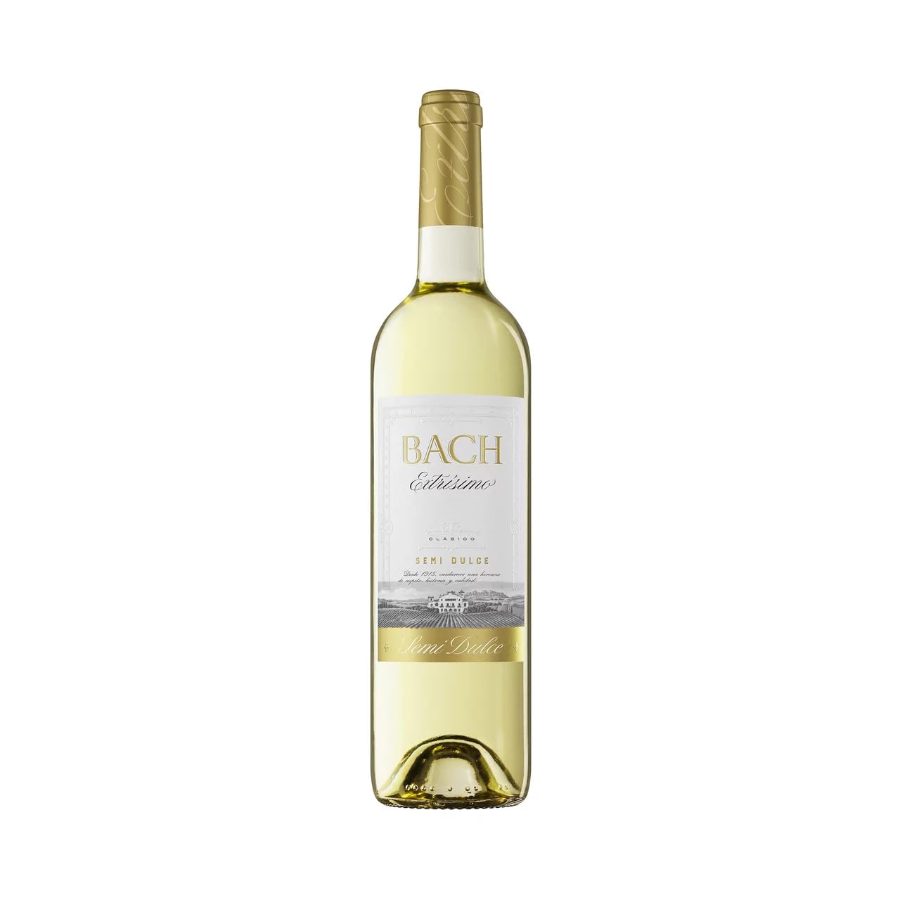 BACH Extrísimo Halbtrockener Weißwein mit D.O. Catalunya Flasche 75 cl. 4er Pack