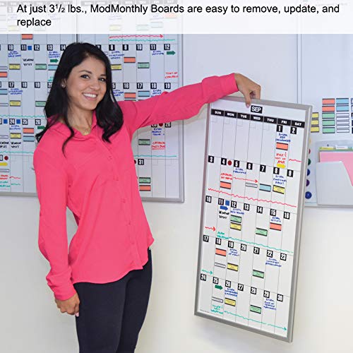 Ultimate Office Magnetic Dy-Erase Whiteboard Modular Monthly Planning Calendar (1 Each), with Optional Accessories Kit - Thumbnail 7