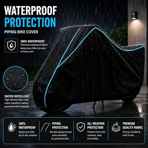 Image of My NEW Covers 100% Water Resistance Pulsar 180 Bike Cover | Taffeta Body Cover for Rain & Sun | UV Protection, Dustproof, Scratch Resistant, Windproof, Heat Resistant, Vehicle Specific Fit