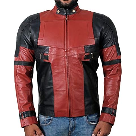 Laverapelle Men's Genuine Lambskin Leather Jacket (Black-Maroon, Small, Polyester Lining) - 1501847 Cover