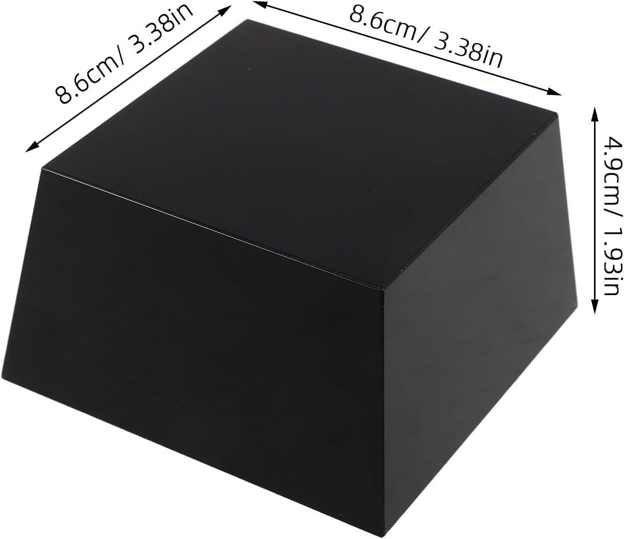 Crystal Trophy Award Display Base Matte Black Finish Trapezoidal Shape Stable Trophy Cup Storage Stand and Formal Ceremonies Minimalist Desktop Decor Keeps Workspace Neat