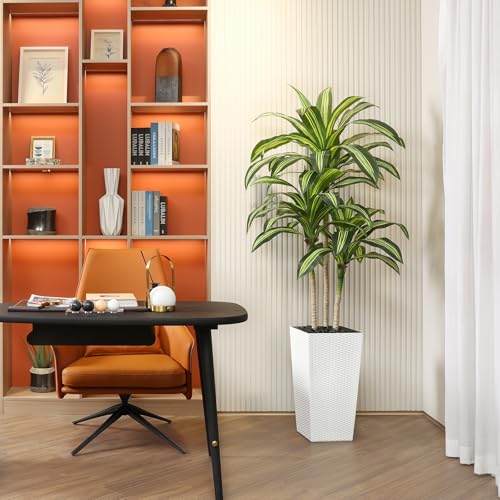 Fopamtri Artificial Dracaena Tree Decorative Plant 180 cm Artificial Plants Indoor, Tropical Fake Plant with White Tall Planter UV Resistant for Outdoor House Office Garden Decoration (1 Pack) - Cosy Home Interiors Fopamtri Artificial Dracaena Tree Decorative Plant 180 cm Artificial Plants Indoor, Tropical Fake Plant with White Tall Planter UV Resistant for Outdoor House Office Garden Decoration (1 Pack) - Image 9