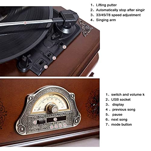 Vinyle Bluetooth Tourne-Disque rétro Grande Corne Antique Gramophone en Bois avec Support de Table Vinyle Playb Vie… - Les Beatles, Paul McCartney, John Lennon, RIngo Starr, George Harrison Vinyle Bluetooth Tourne-Disque rétro Grande Corne Antique Gramophone en Bois avec Support de Table Vinyle Playb Vie… – Image 3