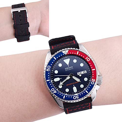 Image of Ritche Christmas Gift Canvas Vintage Quick Release Watch Band 18mm 20mm 22mm 24mm Replacement Watch Straps for Men Women, White Elephant Gifts, Stocking Stuffers for Men, Father's Day gifts
