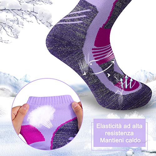 Zacro 2 Paia Calze da Sci per Uomo, Donna, Calza e...