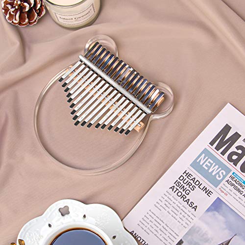 YestBuy kalimba 17 toetsen duim piano, acryl Mbira houten vinger piano met EVA beschermhoes, muziekinstrument geschenken… - Image 7