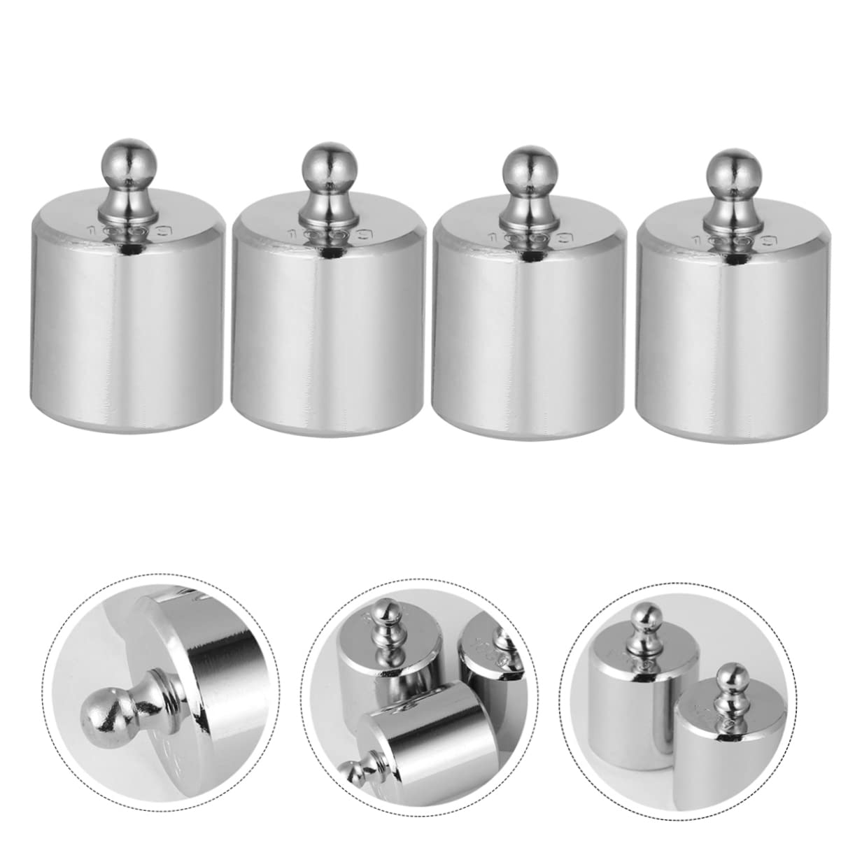 MUSISALY Set of 4 Precision Calibration Weights 100g Each Steel Weights for Scale Calibration
