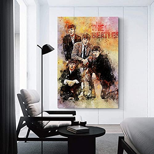 Peintures sur Toile 30x50cm sans Cadre The Beatles Picture Print Affiches de décoration de Chambre familiale Moderne - Les Beatles, Paul McCartney, John Lennon, RIngo Starr, George Harrison Peintures sur Toile 30x50cm sans Cadre The Beatles Picture Print Affiches de décoration de Chambre familiale Moderne – Image 4