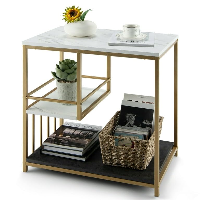 See full amazon price history chart for The Craft House 3-Tier Sofa Side Table,Nightstand Bedside End Table with Storage Shelf, Golden Metal Frame Coffee Snack Table for Home Bedroom Living Room The Craft House 3-Tier Sofa Side Table,Nightstand Bedside End Table with Storage Shelf, Golden Metal Frame Coffee Snack Table for Home Bedroom Living Room (B0BFBSPGQ6) Amazon Price History, Amazon Price Tracker