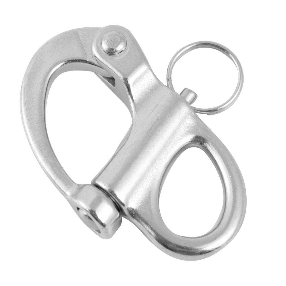 Schnappschäkel, Edelstahl robust, Marine Schnappanker 22x96mm, for Schiffstakelage, Bootszubehör, Rudern, Marineboote