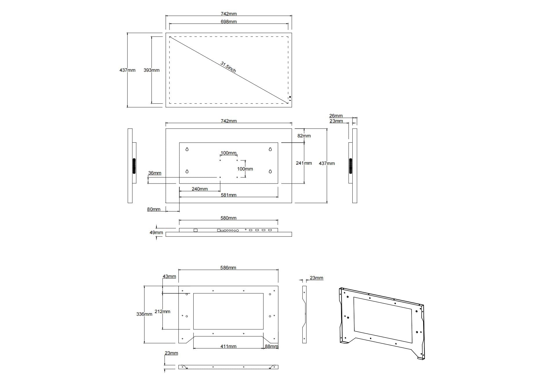 Soulaca 32 Pouces 4K UHD Smart Miroir TV pour Salle de Bain, télécommande Magique, étanche IP65, Regarder Netflix,Alexa intégré, Haut-parleurs intégrés,Modèle 2026
